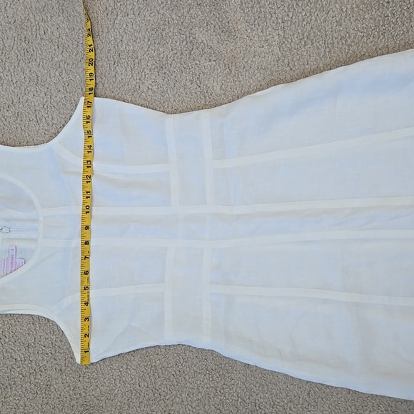 Island Company Latitude White Linen Mini Dress Size Small - Picture 9 of 10